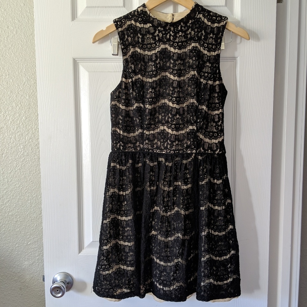 City Triangles Cut Out Lace Dress